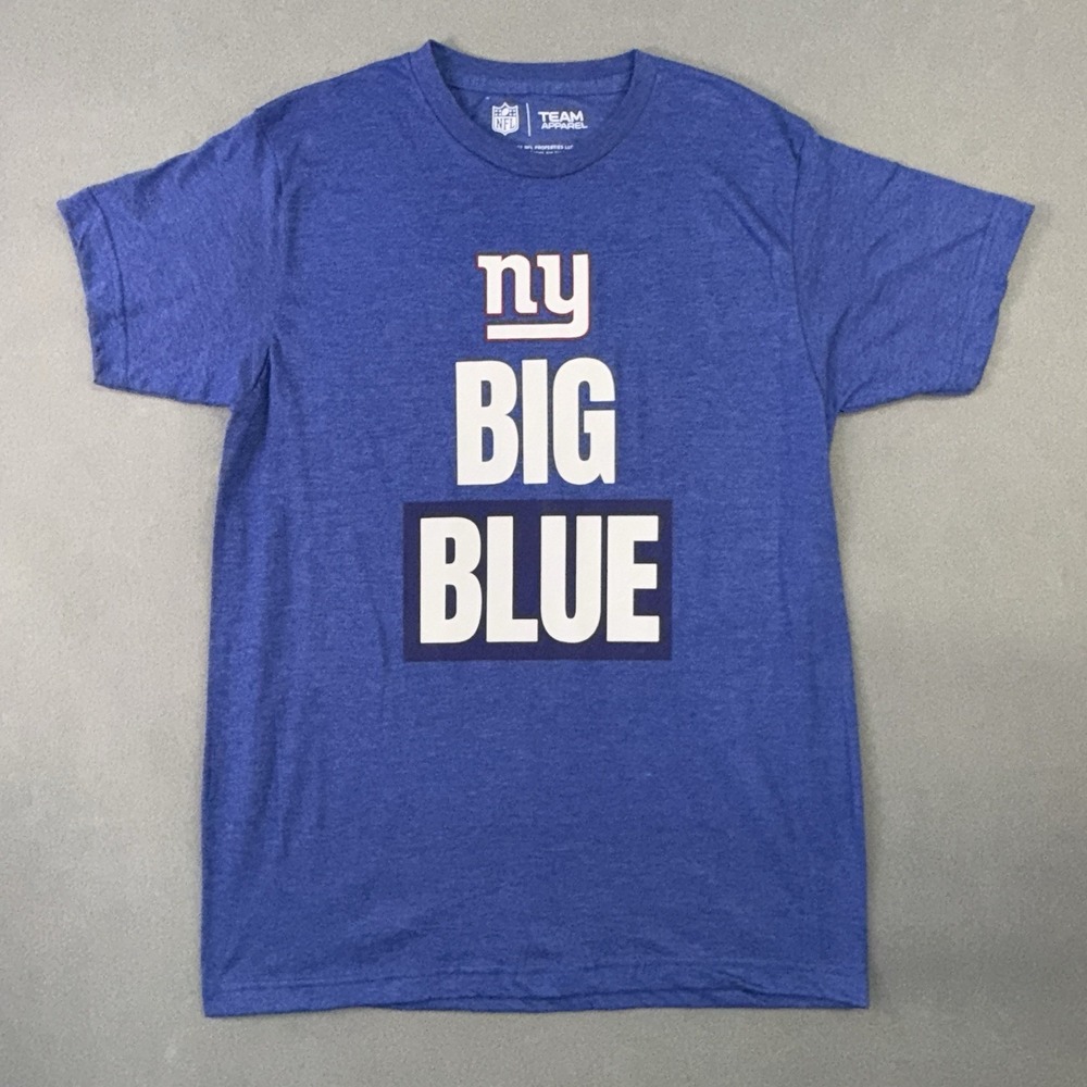 NFL Team Apparel New York Giants‎ "Big Blue" Short Sleeve T-Shirt Blue Size M